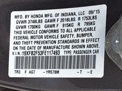 2015 Honda Civic Sedan LX