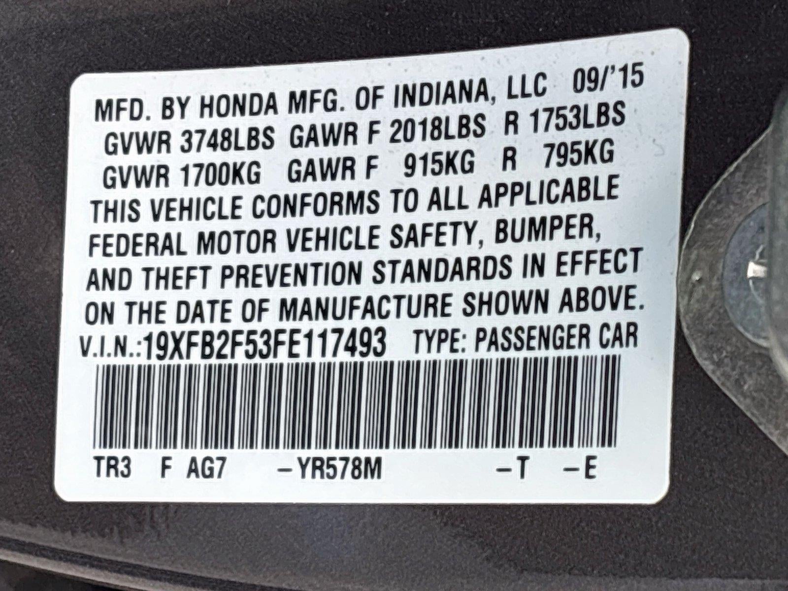 2015 Honda Civic Sedan LX