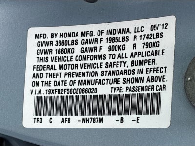 2012 Honda Civic Sdn LX