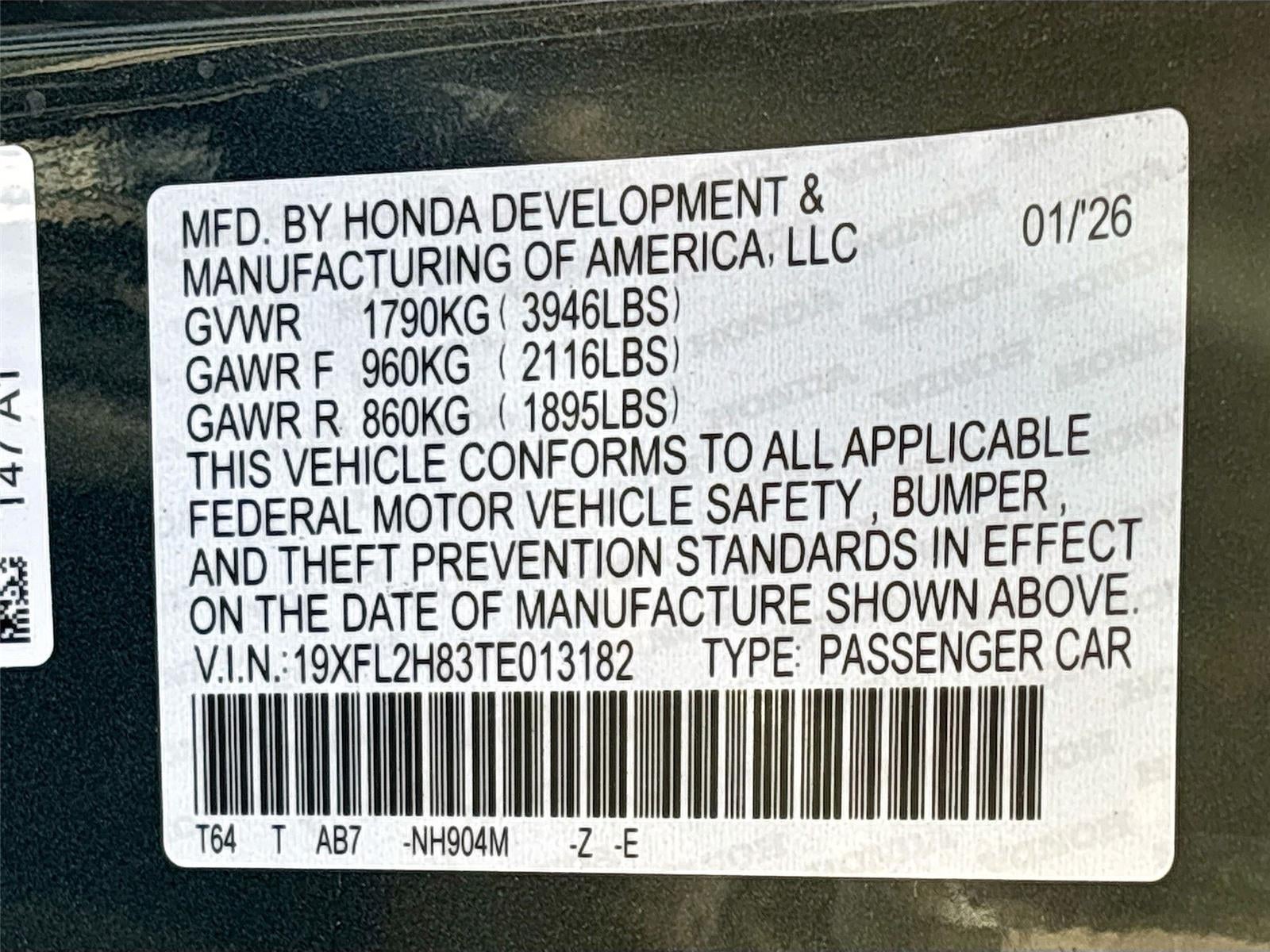 2026 Honda Civic Sport