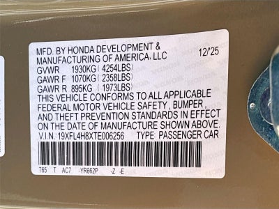 2026 Honda Civic Hybrid Sport