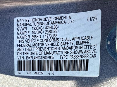 2026 Honda Civic Hybrid Sport Touring