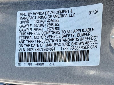 2026 Honda Civic Hybrid Sport Touring