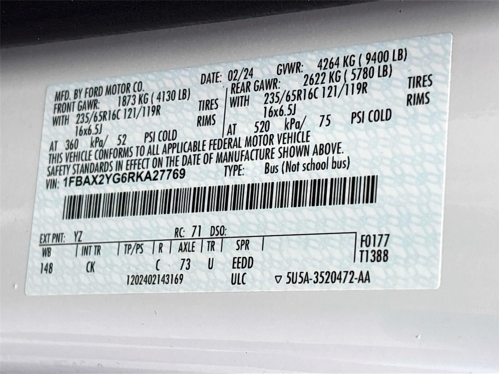 2024 Ford Transit Passenger Wagon XLT