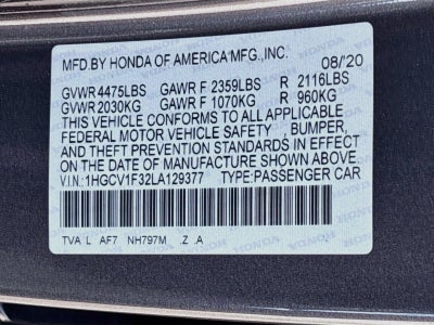 2020 Honda Accord Sport