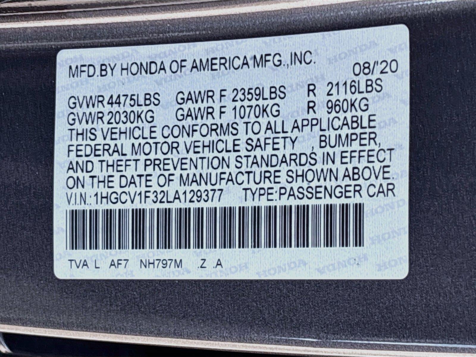 2020 Honda Accord Sport