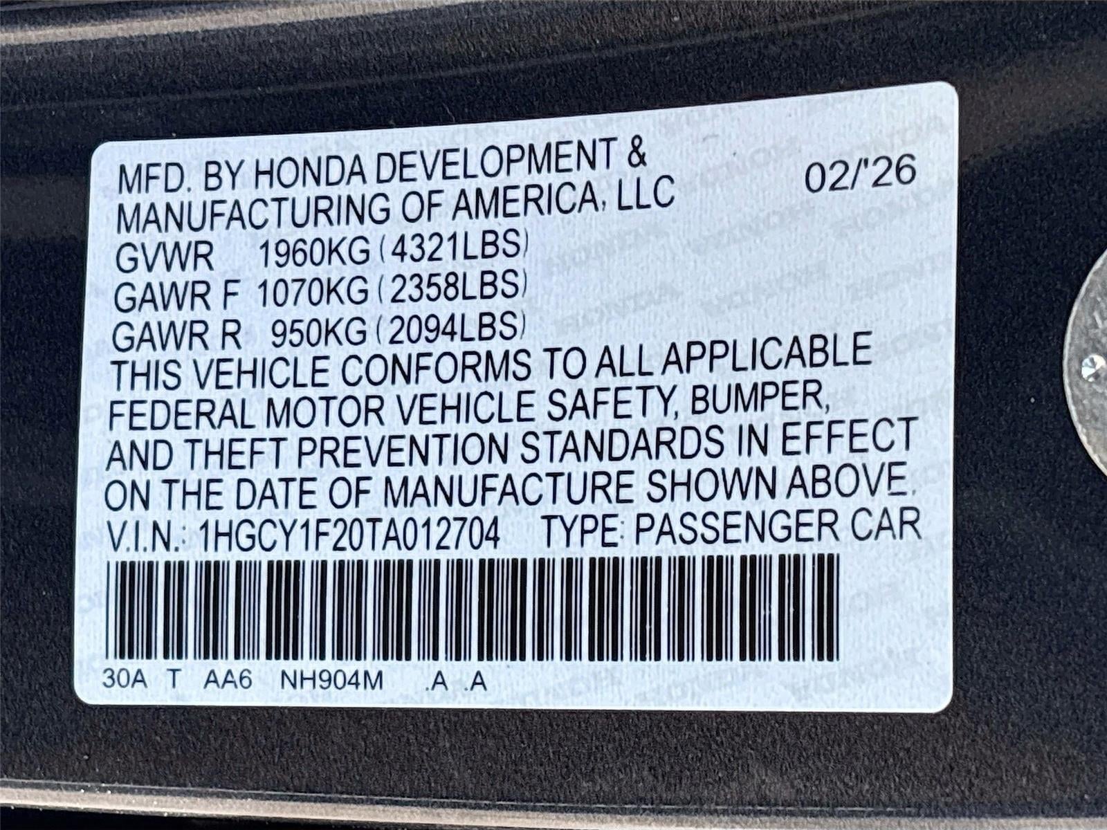 2026 Honda Accord Sedan LX