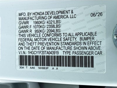 2026 Honda Accord Sedan LX