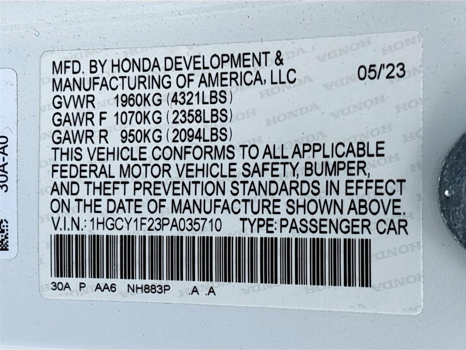 2023 Honda Accord Sedan LX