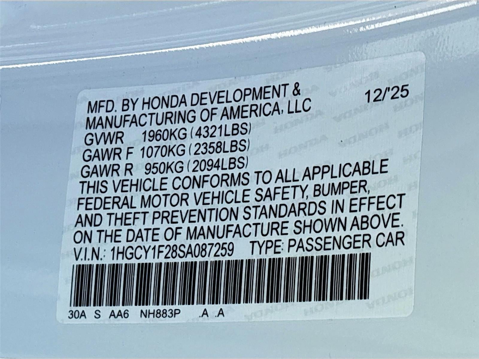 2025 Honda Accord Sedan LX