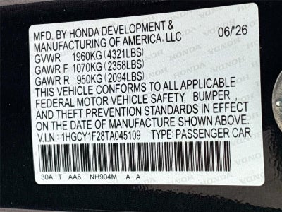 2026 Honda Accord Sedan LX