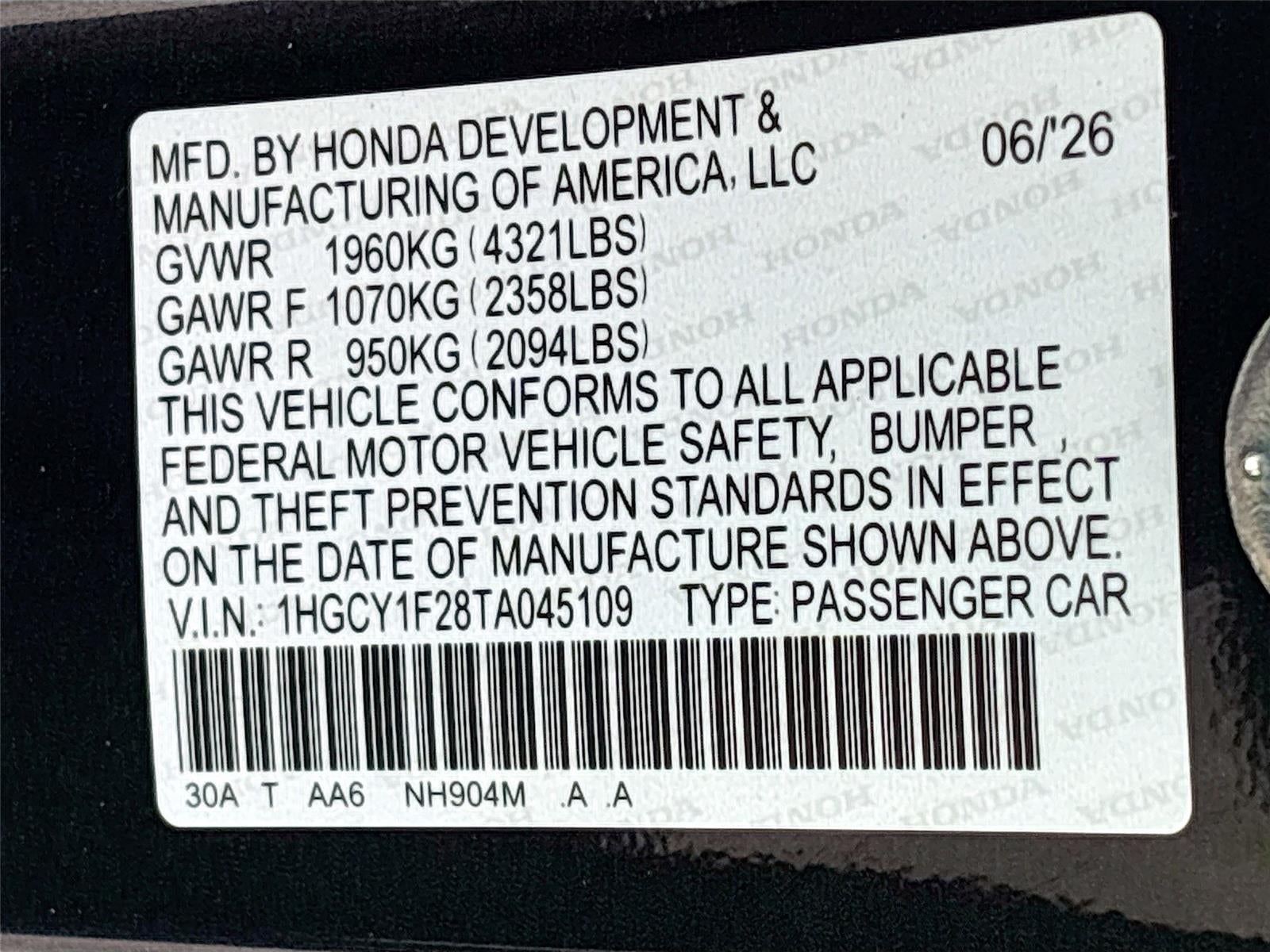 2026 Honda Accord Sedan LX