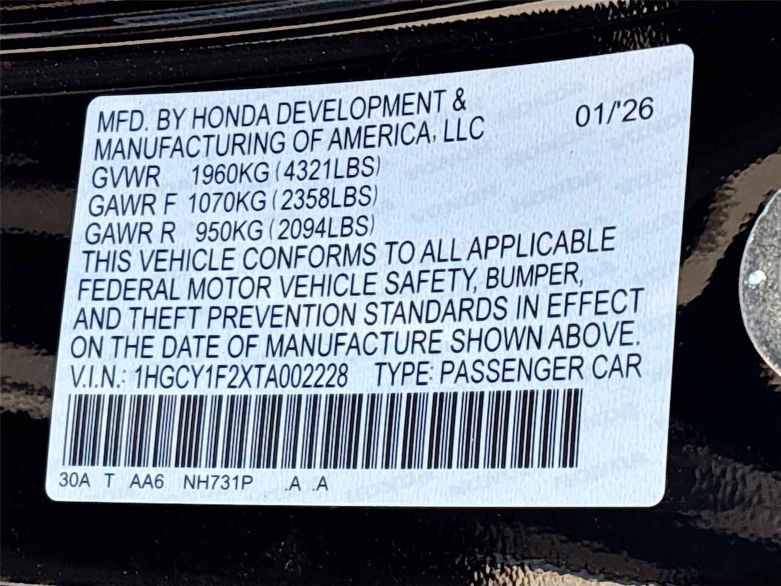 2026 Honda Accord Sedan LX