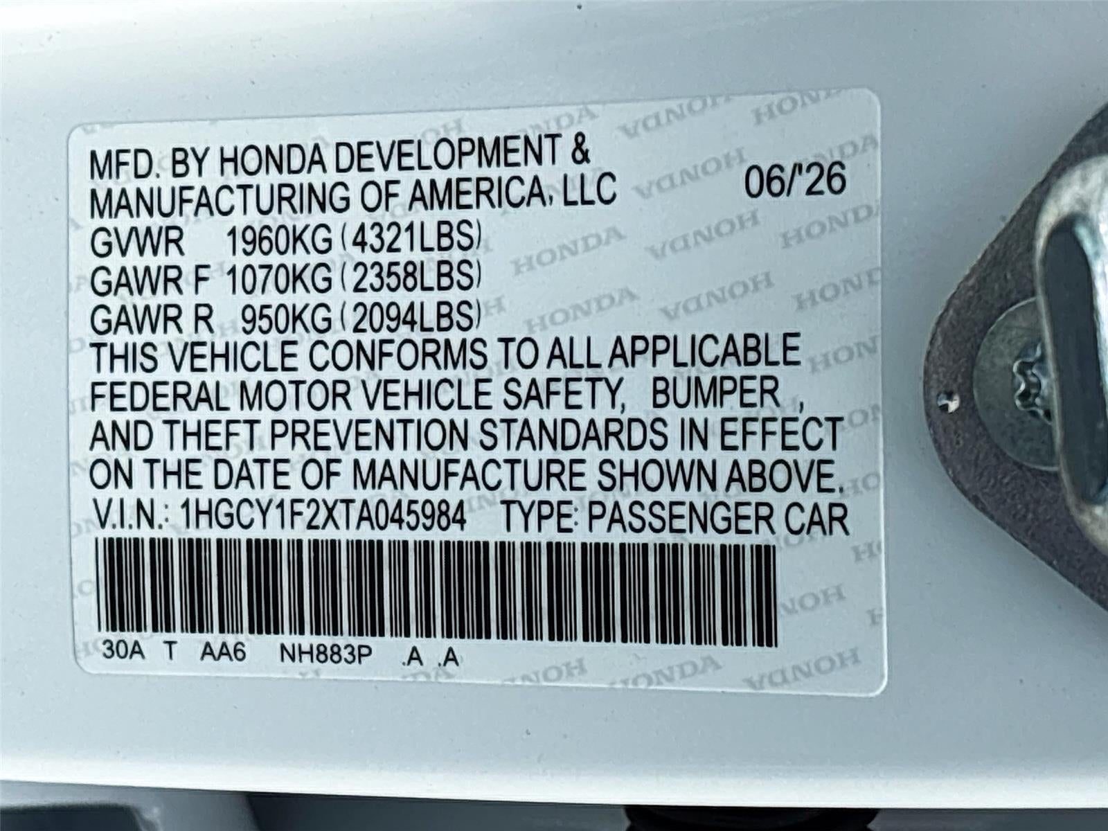 2026 Honda ACCORD LX LX