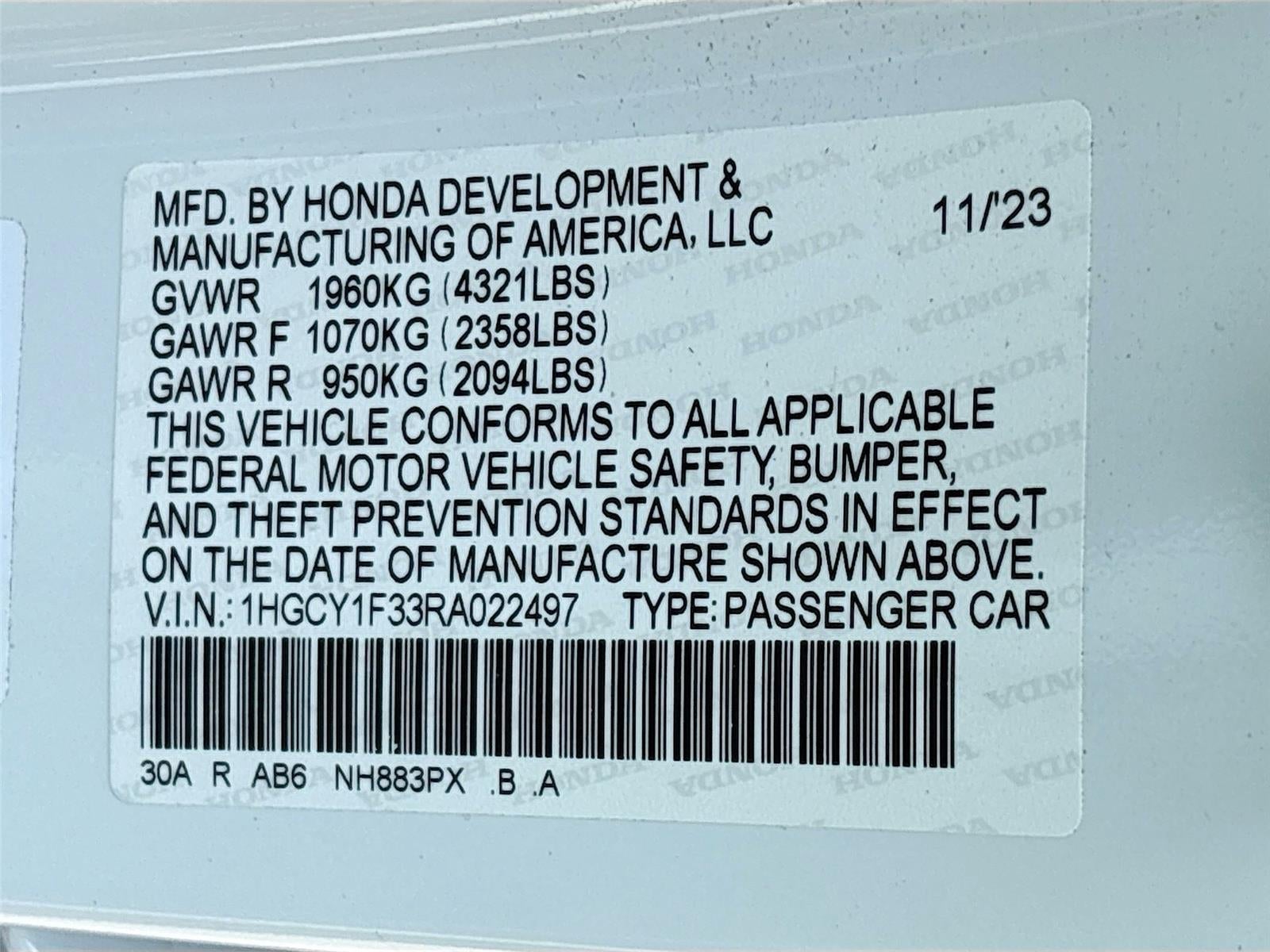 2024 Honda Accord Sedan EX