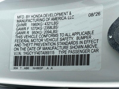 2026 Honda Accord Se SE