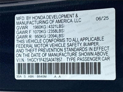 2025 Honda Accord Sedan SE