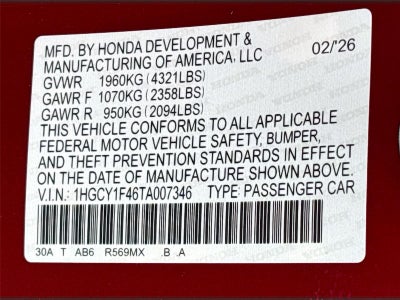2026 Honda Accord Sedan SE