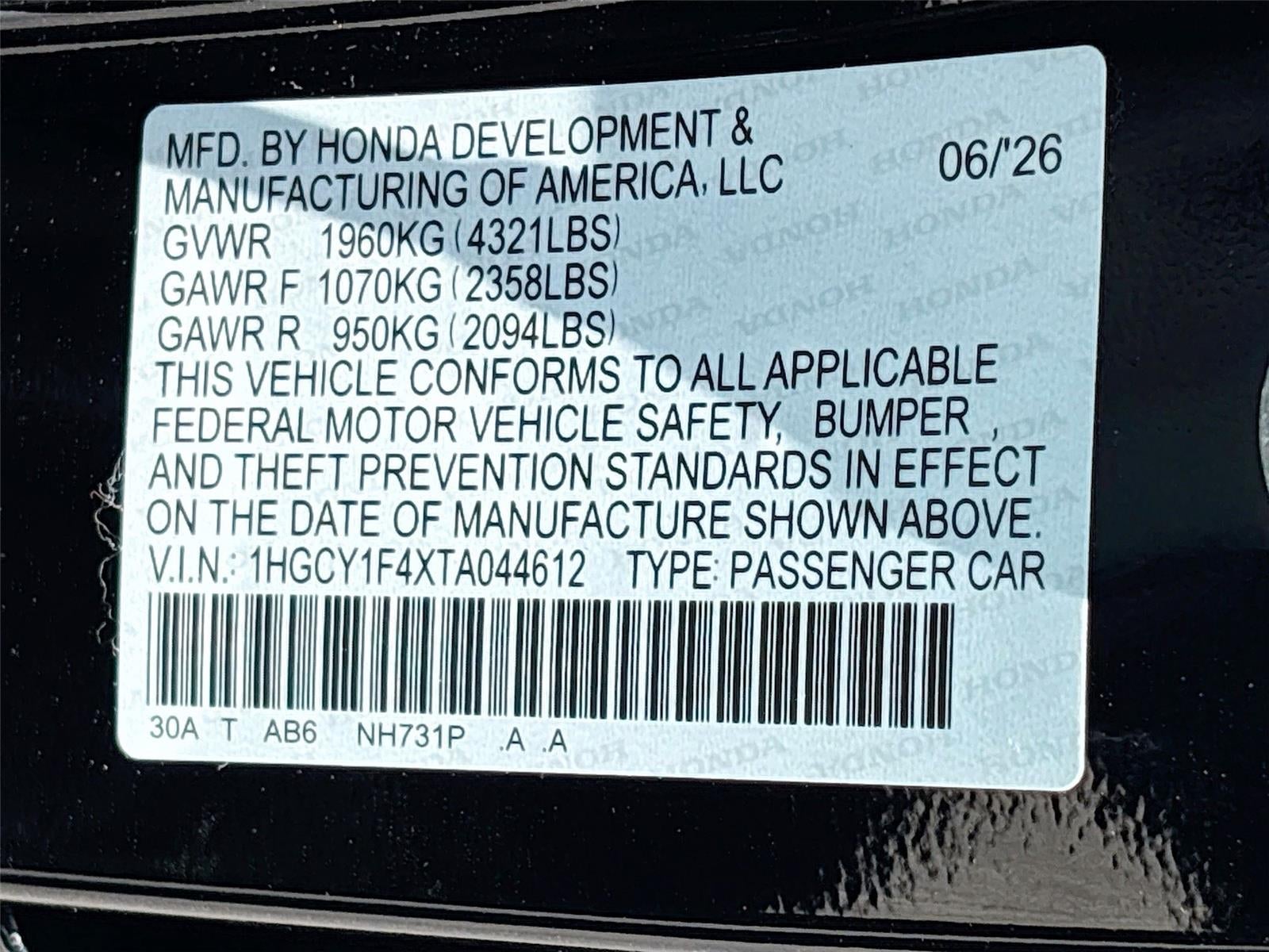 2026 Honda Accord Sedan SE