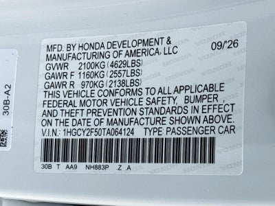 2026 Honda Accord Hybrid Sport