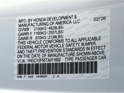 2026 Honda ACCORD HYBRID S Sport