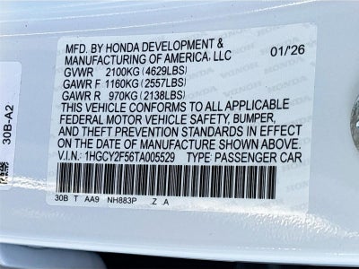 2026 Honda Accord Hybrid Sport