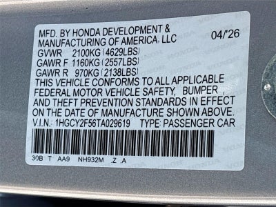 2026 Honda Accord Hybrid Sport