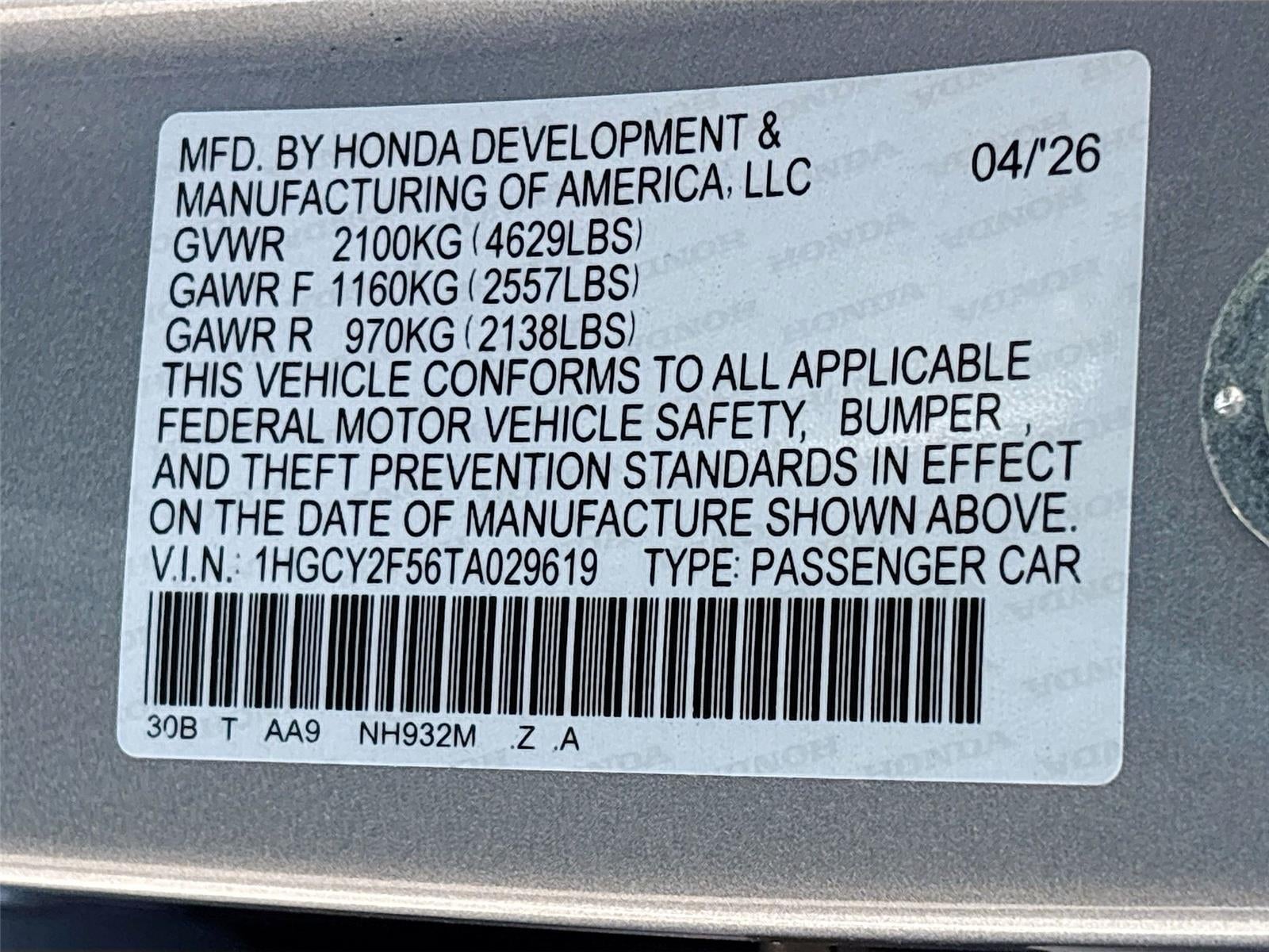 2026 Honda Accord Hybrid Sport