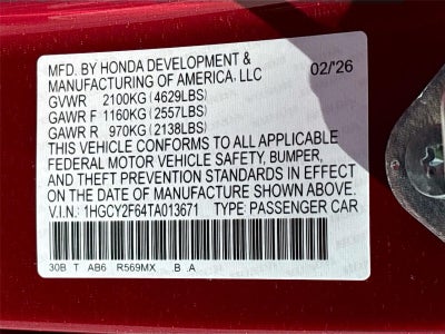 2026 Honda Accord Hybrid EX-L