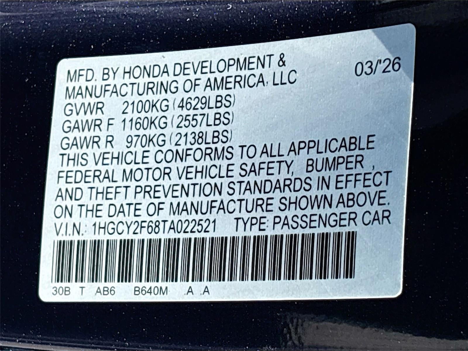 2026 Honda Accord Hybrid EX-L