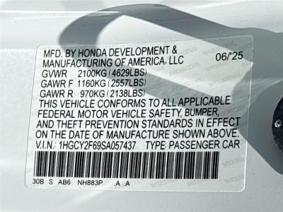 2025 Honda Accord Hybrid EX-L