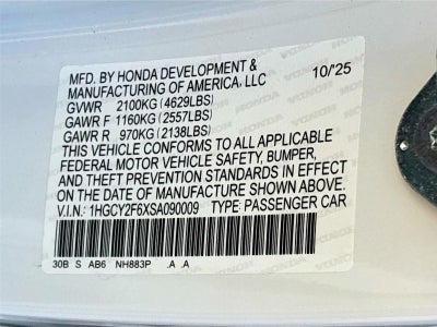 2025 Honda Accord Hybrid EX-L