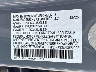 2025 Honda Accord Hybrid Sport-L