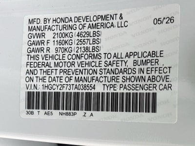 2026 Honda Accord Hybrid Sport-L