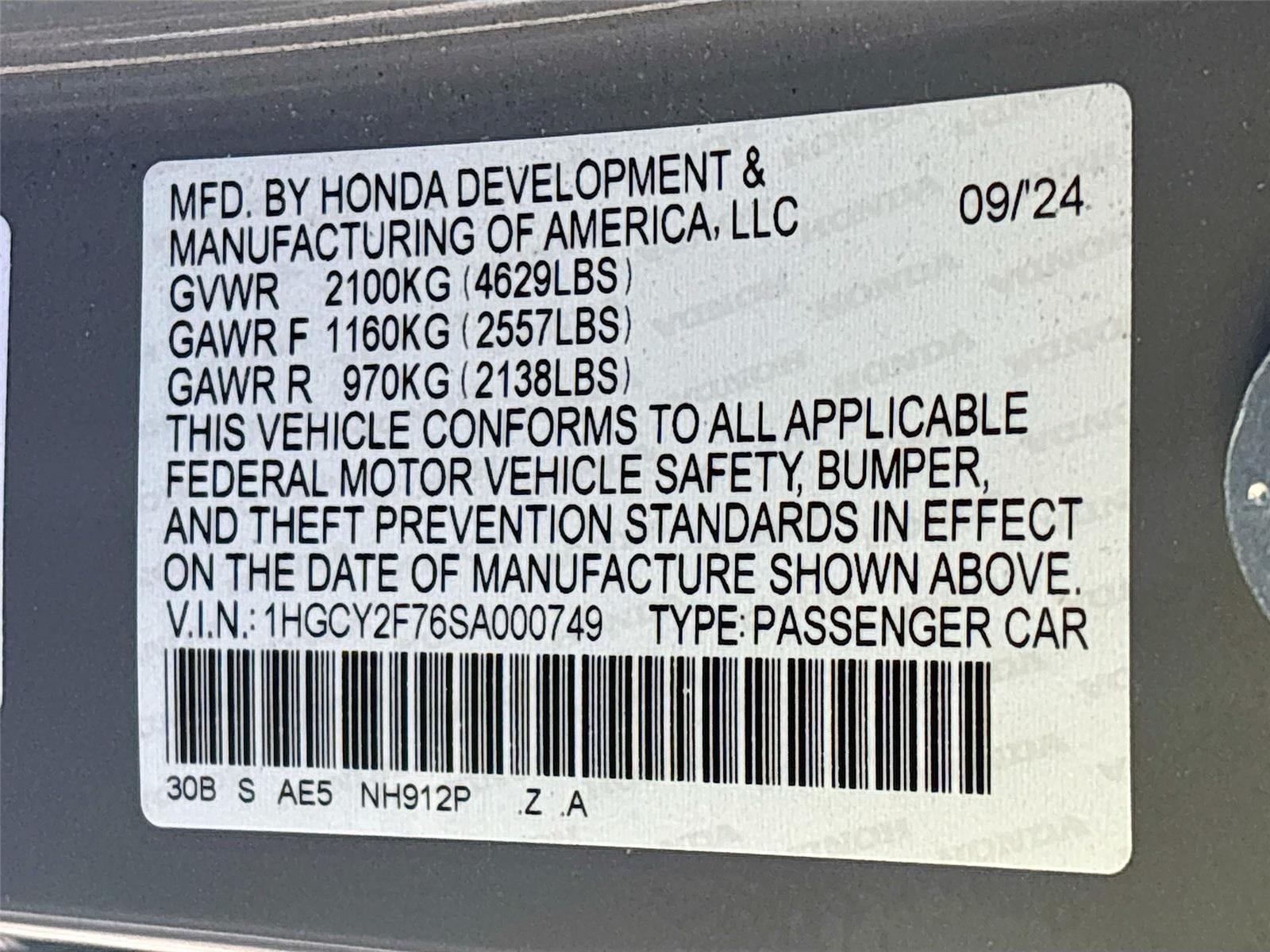 2025 Honda Accord Hybrid Sport-L