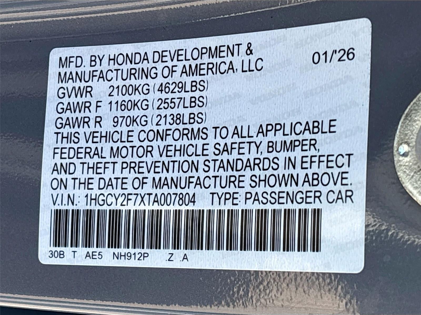 2026 Honda Accord Hybrid Sport-L