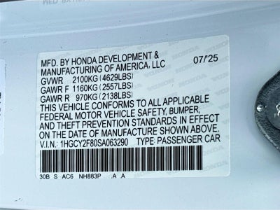 2025 Honda Accord Hybrid Touring