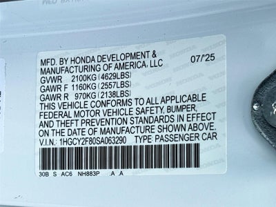 2025 Honda Accord Hybrid Touring