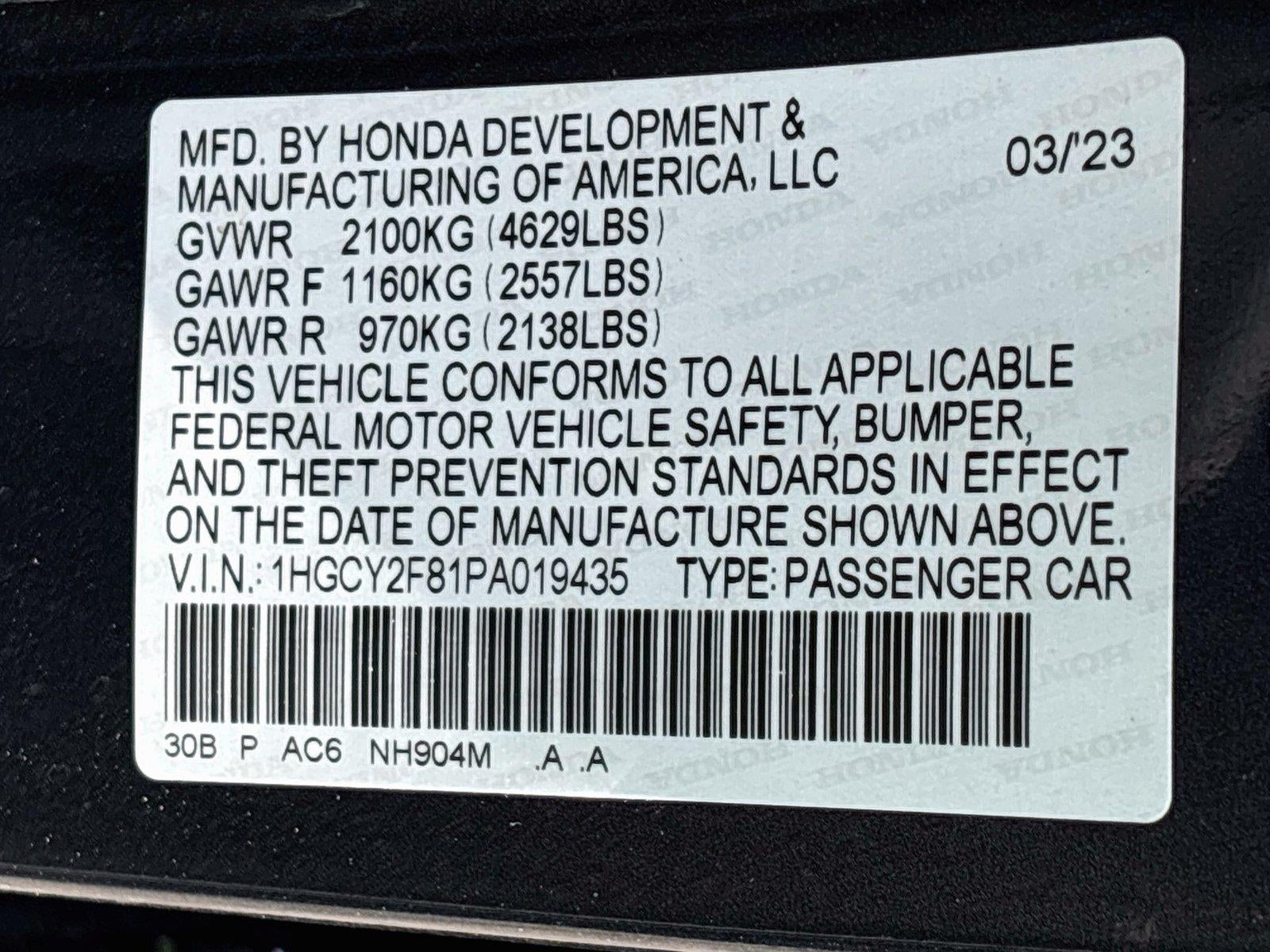 2023 Honda Accord Hybrid Touring
