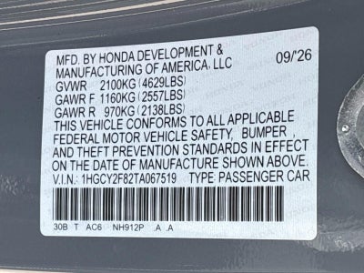 2026 Honda Accord Hybrid Touring