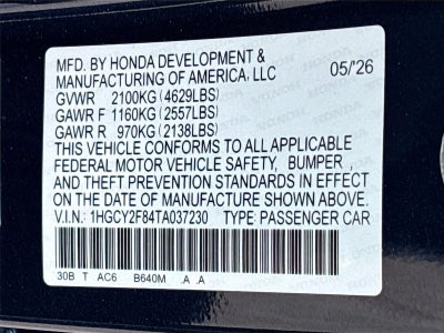 2026 Honda Accord Hybrid Touring