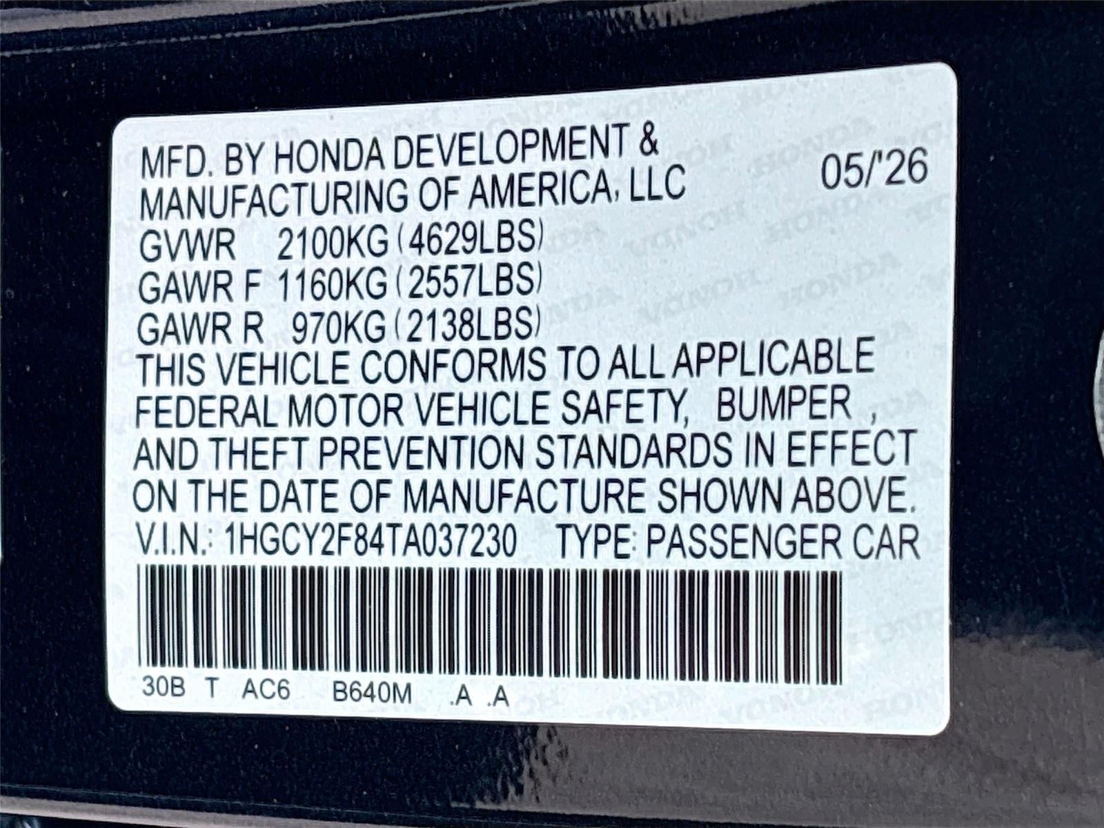 2026 Honda Accord Hybrid Touring