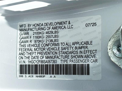 2025 Honda Accord Hybrid Touring