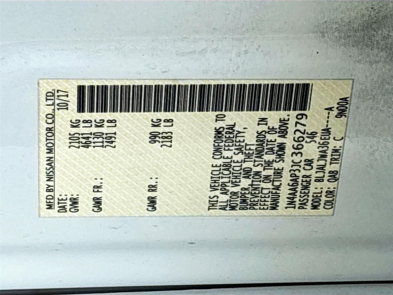 2018 Nissan Maxima SV