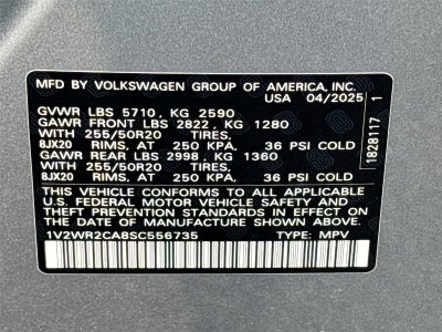 2025 Volkswagen Atlas 2.0T SE w/Technology