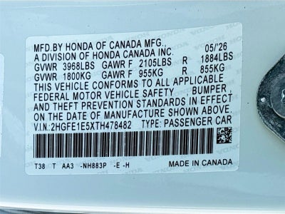 2026 Honda Civic Si Manual
