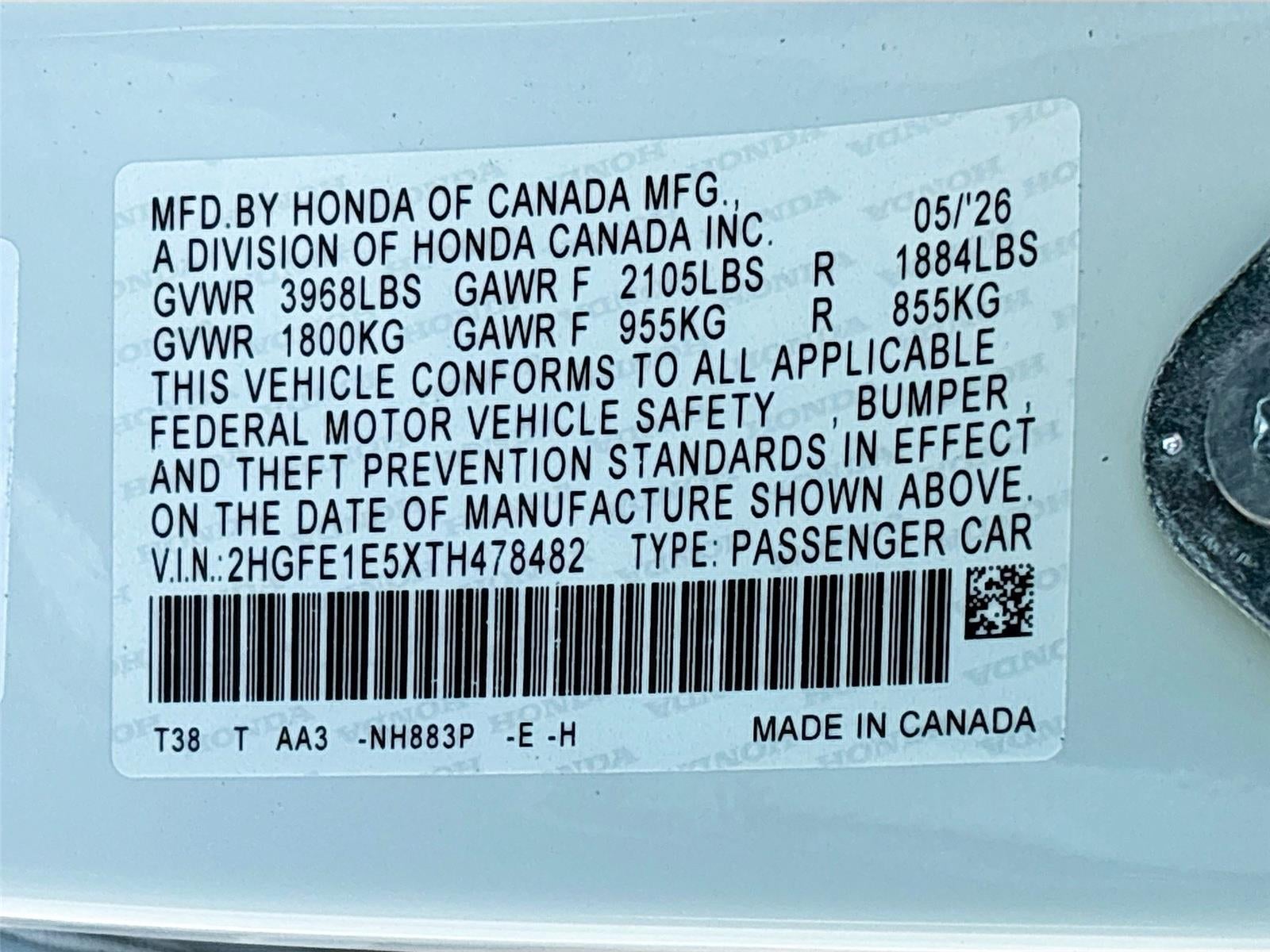 2026 Honda Civic Si Manual