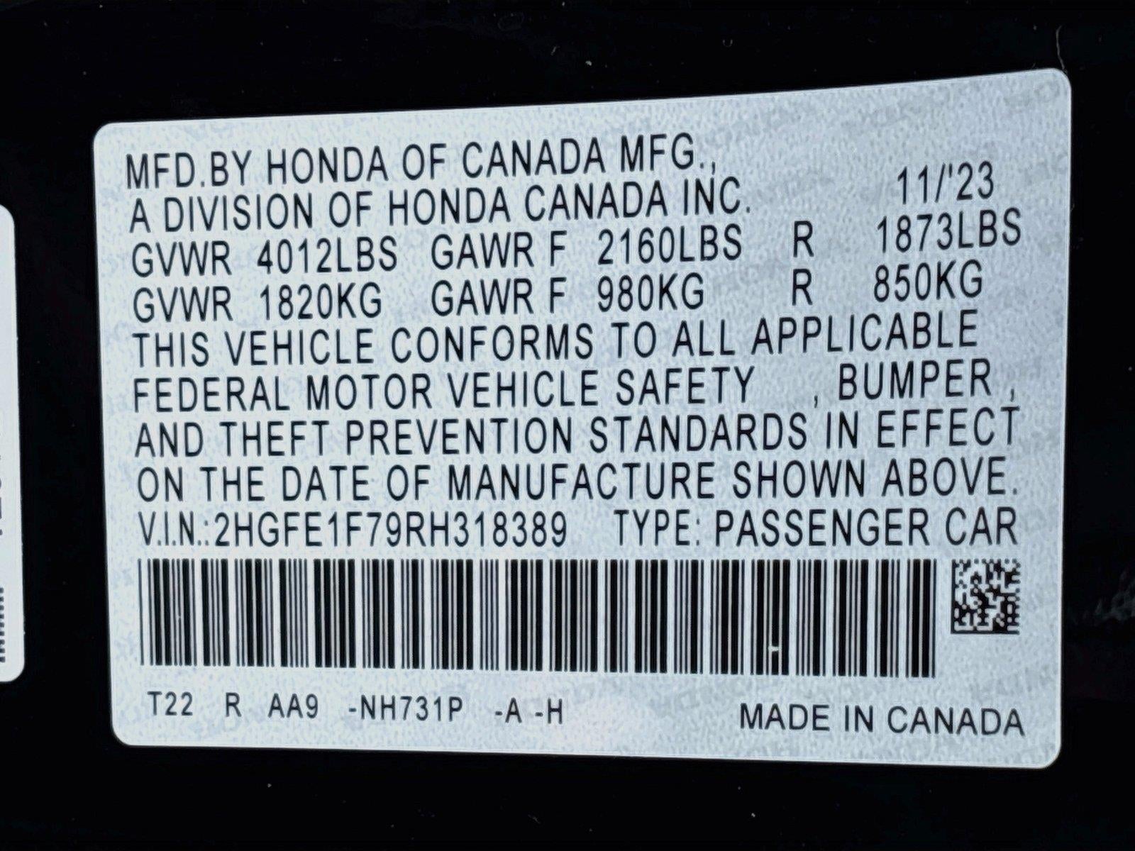 2024 Honda Civic Sedan EX