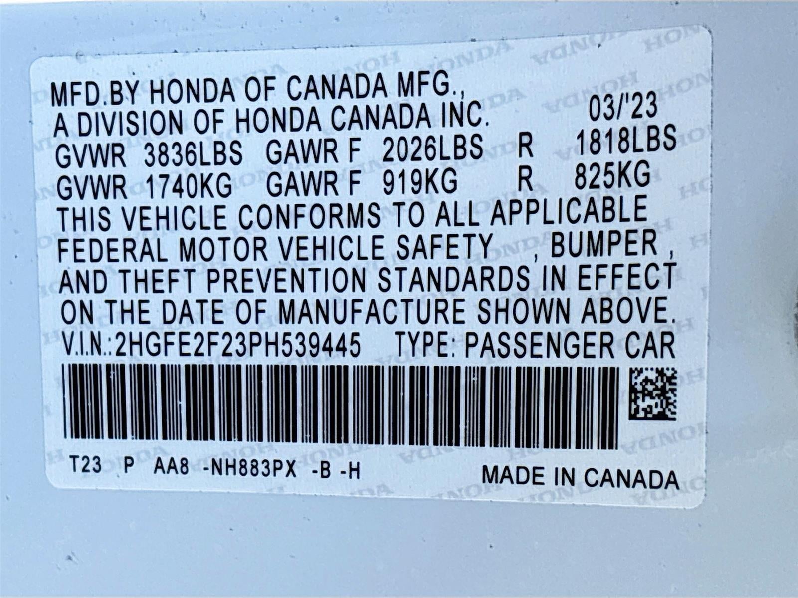 2023 Honda Civic Sedan LX