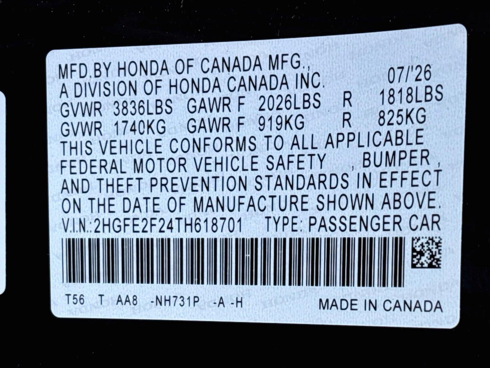 2026 Honda Civic Sedan LX